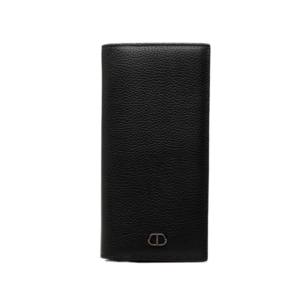 Pre-Loved Dior Grained Calfskin CD Icon Long Bifold Wallet
